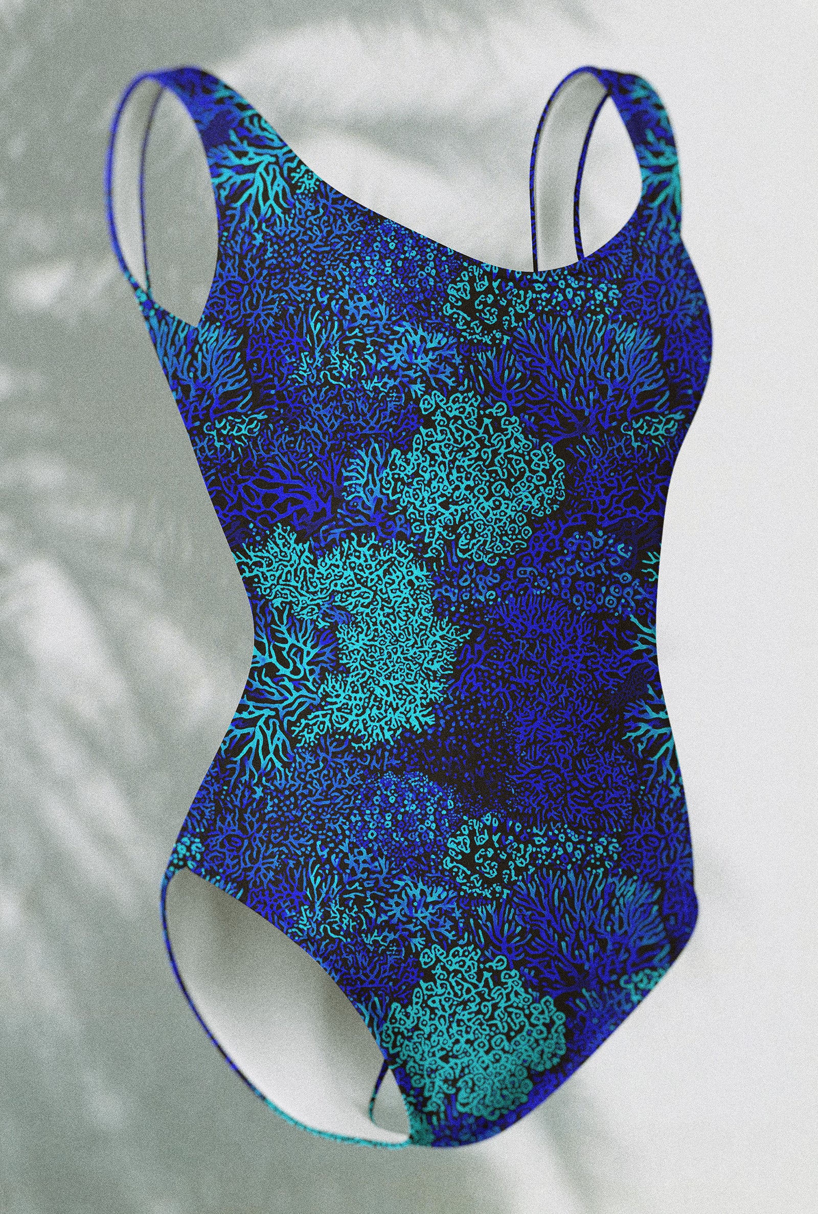 Blue Corals Seamless Pattern One-Piece Swimsuit